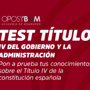 TEST TÍTULO IV DEL GOBIERNO Y LA ADMINISTRACIÓN